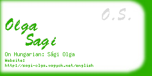 olga sagi business card